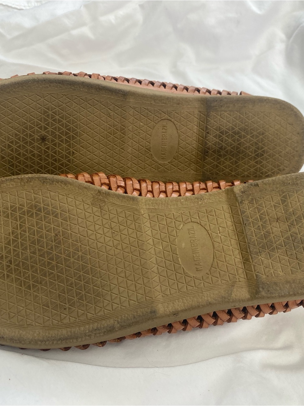 Men's Brown Woven Leather Slip-On Huarache Loafers - Picture 6 of 9